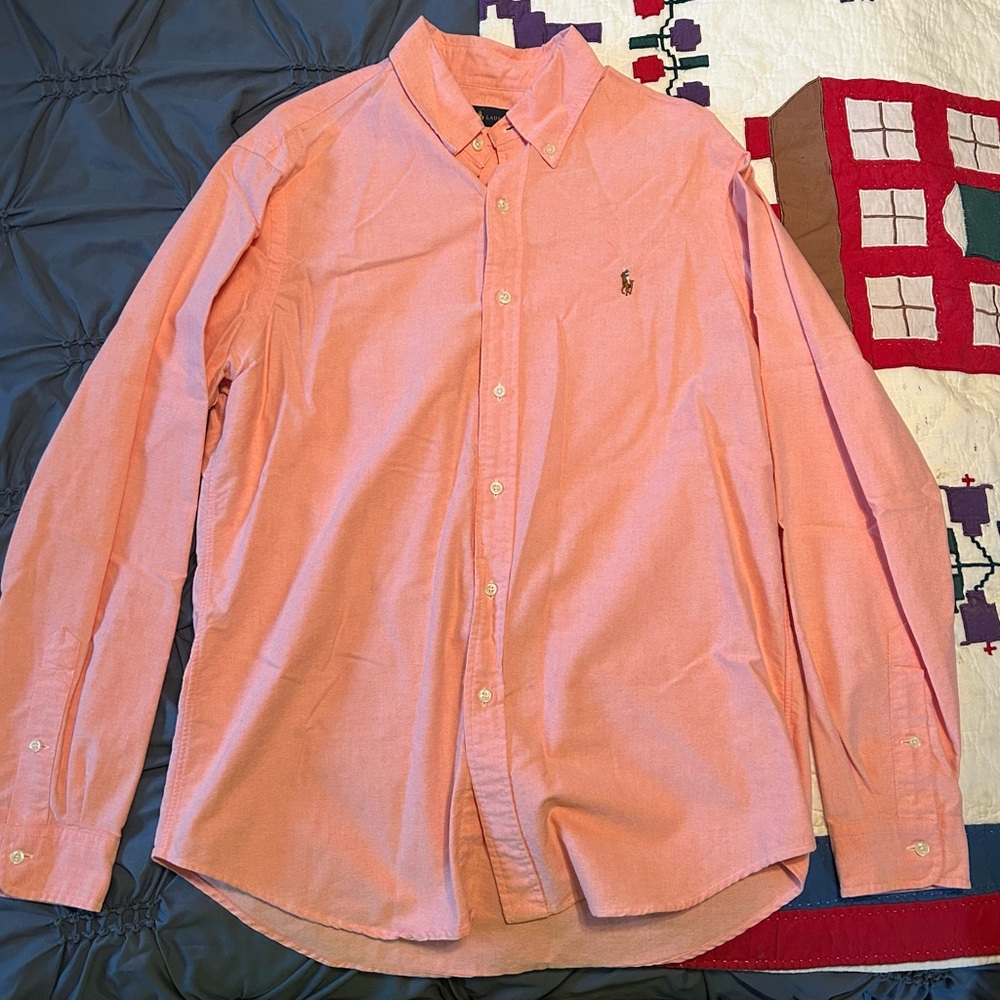 Ralph Lauren Men’s Coral Button-Down Oxford Shirt